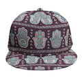 Hamsa Symbol Pattern Print Snapback Cap