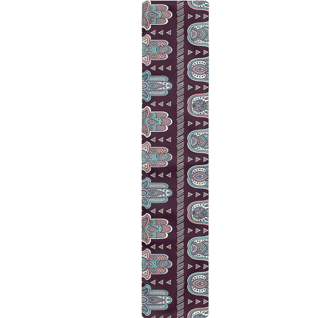 Hamsa Symbol Pattern Print Table Runner