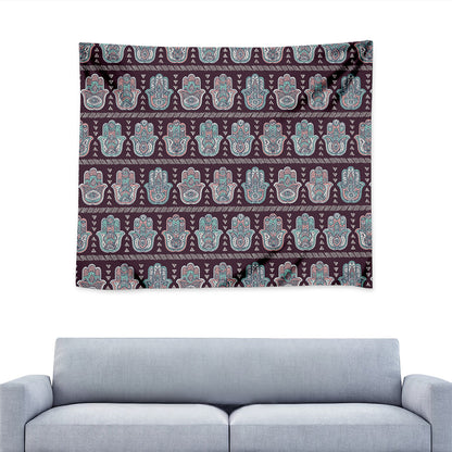 Hamsa Symbol Pattern Print Tapestry