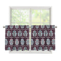 Hamsa Symbol Pattern Print Tier Curtains