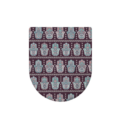 Hamsa Symbol Pattern Print Toilet Lid Cover