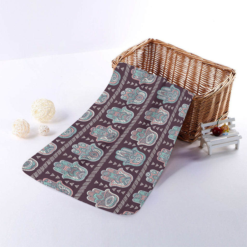Hamsa Symbol Pattern Print Towel