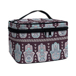 Hamsa Symbol Pattern Print Travel Makeup Bag