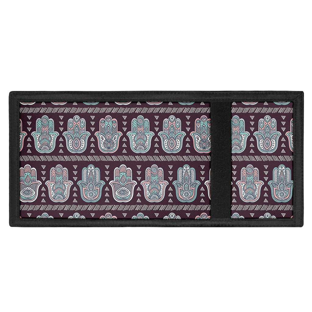 Hamsa Symbol Pattern Print Trifold Wallet