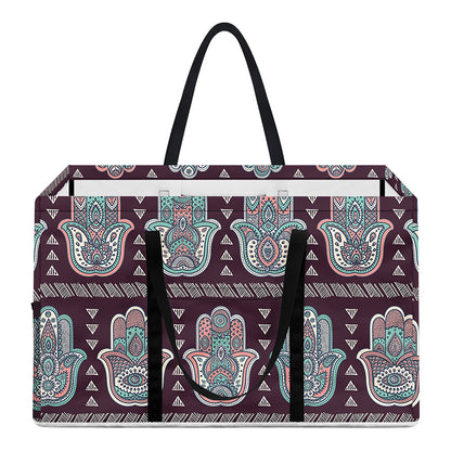 Hamsa Symbol Pattern Print Utility Tote Bag
