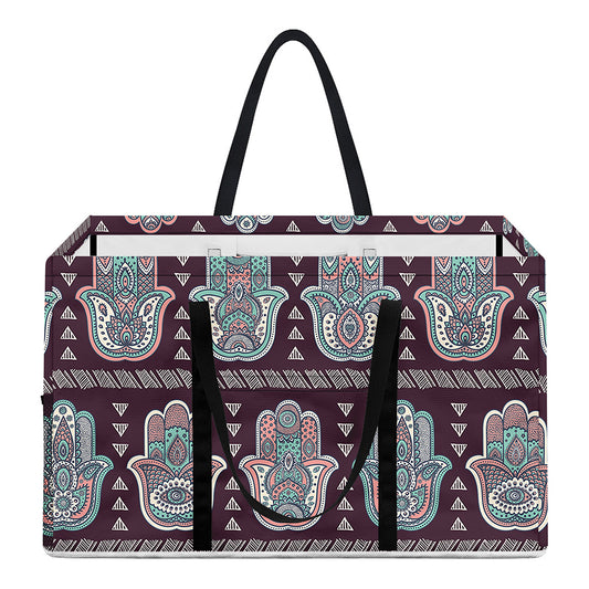 Hamsa Symbol Pattern Print Utility Tote Bag