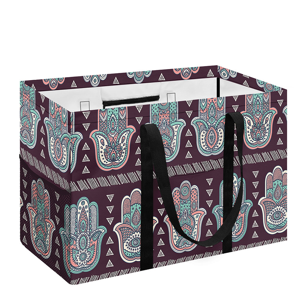 Hamsa Symbol Pattern Print Utility Tote Bag
