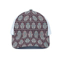 Hamsa Symbol Pattern Print White Mesh Trucker Hat