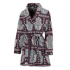 Hamsa Symbol Pattern Print Women's Bathrobe