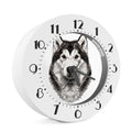 Hand Drawn Alaskan Malamute Print Alarm Clock
