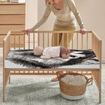 Hand Drawn Alaskan Malamute Print Baby Crib Sheet