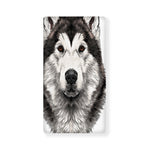Hand Drawn Alaskan Malamute Print Baby Crib Sheet