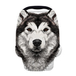 Hand Drawn Alaskan Malamute Print Baby Seat Cover