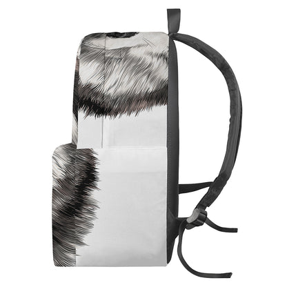 Hand Drawn Alaskan Malamute Print Backpack