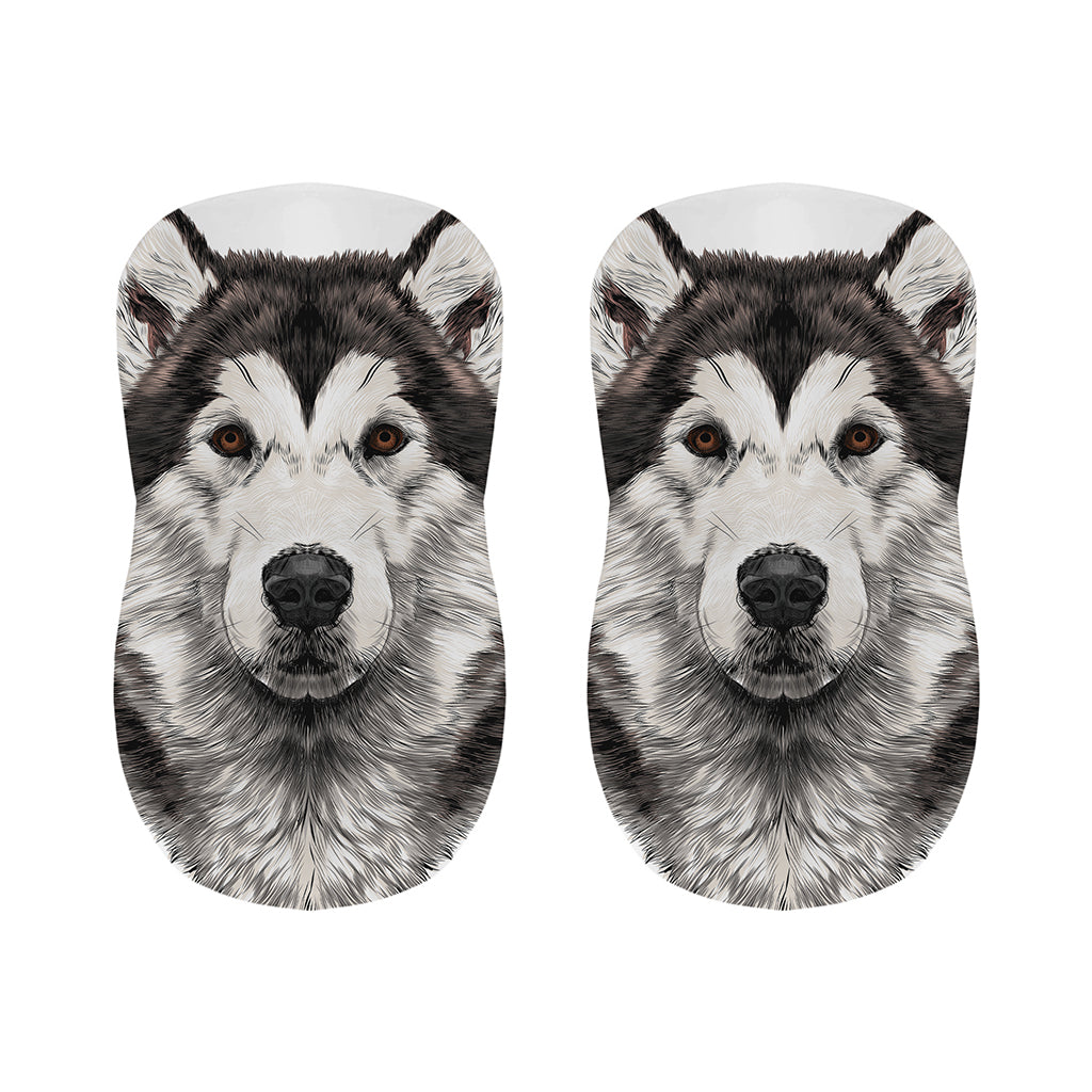 Hand Drawn Alaskan Malamute Print Bar Stool Covers
