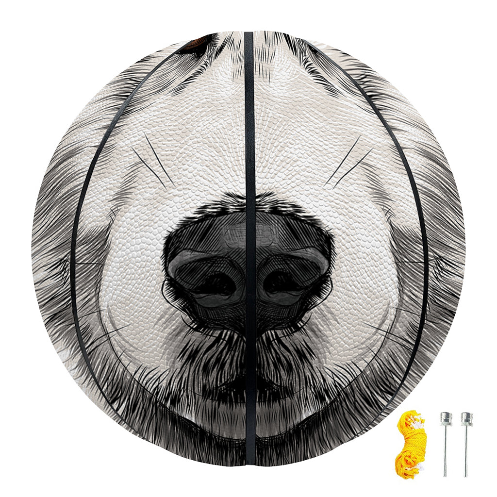 Hand Drawn Alaskan Malamute Print Basketball