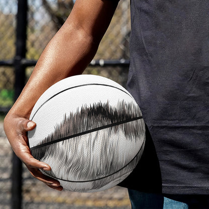 Hand Drawn Alaskan Malamute Print Basketball