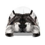Hand Drawn Alaskan Malamute Print Beanie