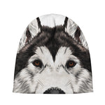 Hand Drawn Alaskan Malamute Print Beanie