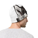 Hand Drawn Alaskan Malamute Print Beanie