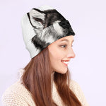 Hand Drawn Alaskan Malamute Print Beanie