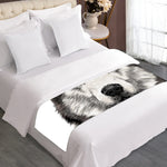 Hand Drawn Alaskan Malamute Print Bed Runner