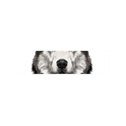 Hand Drawn Alaskan Malamute Print Bed Runner