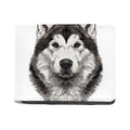 Hand Drawn Alaskan Malamute Print Bifold Wallet