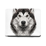 Hand Drawn Alaskan Malamute Print Bifold Wallet