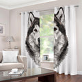 Hand Drawn Alaskan Malamute Print Dimout Grommet Curtains