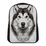 Hand Drawn Alaskan Malamute Print Casual Backpack