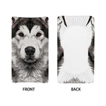 Hand Drawn Alaskan Malamute Print Changing Pad Cover