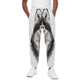Hand Drawn Alaskan Malamute Print Cotton Sweatpants