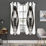 Hand Drawn Alaskan Malamute Print Curtain