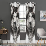 Hand Drawn Alaskan Malamute Print Curtain
