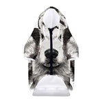 Hand Drawn Alaskan Malamute Print Dog Zip Up Hoodie