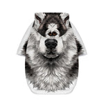 Hand Drawn Alaskan Malamute Print Dog Zip Up Hoodie