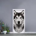 Hand Drawn Alaskan Malamute Print Door Sticker