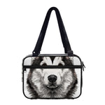 Hand Drawn Alaskan Malamute Print Double Strap Bible Bag