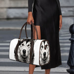 Hand Drawn Alaskan Malamute Print Duffle Bag