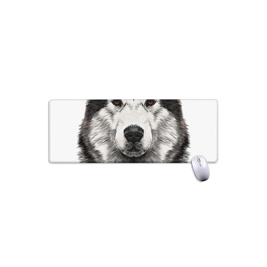 Hand Drawn Alaskan Malamute Print Extended Mouse Pad