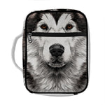 Hand Drawn Alaskan Malamute Print Front Pocket Bible Bag