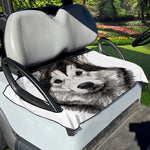 Hand Drawn Alaskan Malamute Print Golf Cart Seat Cover