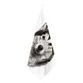 Hand Drawn Alaskan Malamute Print Hand Towel