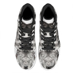 Hand Drawn Alaskan Malamute Print High Top Leather Sneakers