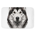 Hand Drawn Alaskan Malamute Print Indoor Door Mat