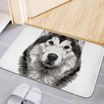 Hand Drawn Alaskan Malamute Print Indoor Door Mat