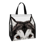 Hand Drawn Alaskan Malamute Print Insulated Lunch Tote