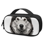 Hand Drawn Alaskan Malamute Print Insulin Cooler Travel Case