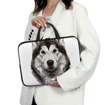 Hand Drawn Alaskan Malamute Print Laptop Sleeve With Handle